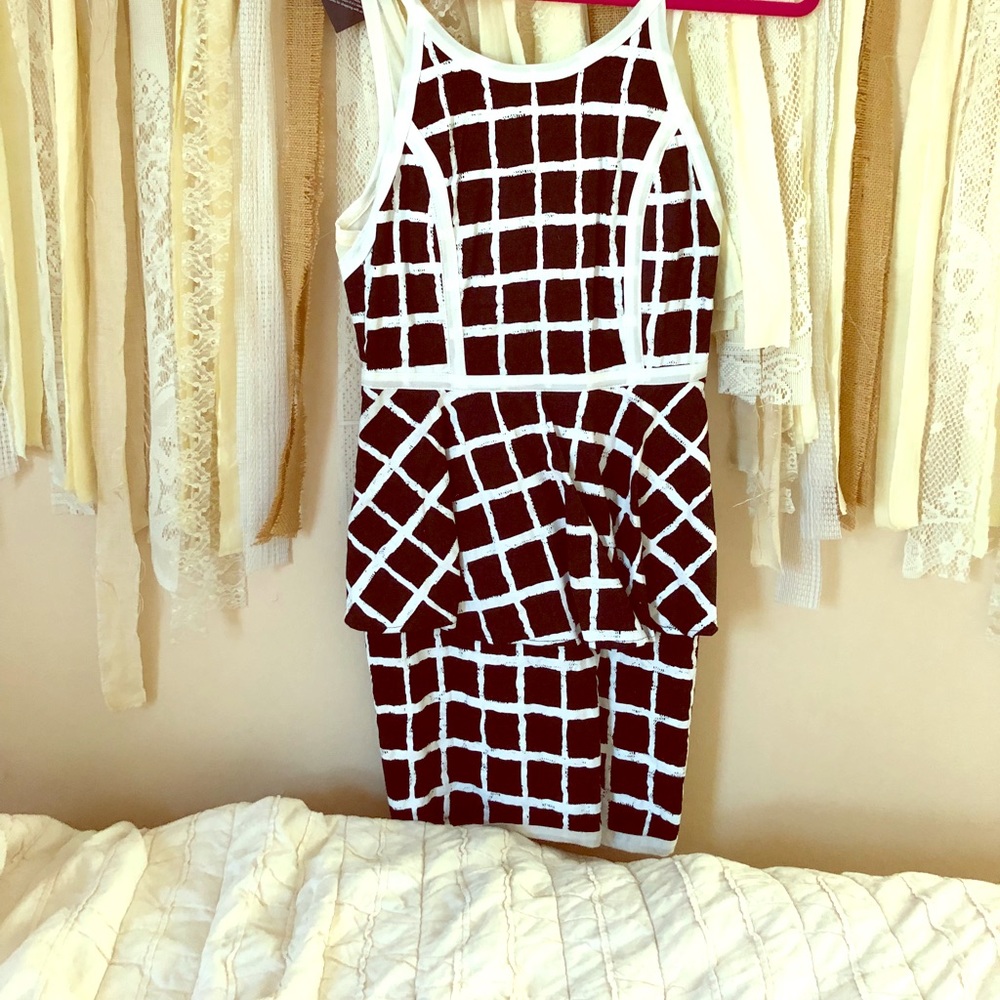 Black peplum dress